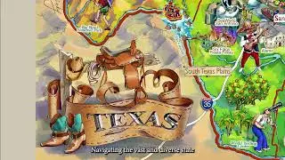 Illustrated Map of Texas State