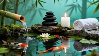 Deep Sleep in a Zen Koi Pond 🌿 Bamboo Water & Piano for Insomnia Relief