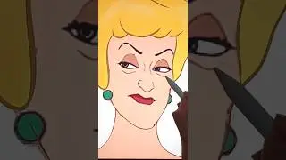 Lady Tremaine transforms in Cinderella #disney #transformation #glowup #art #digitalart #cinderella