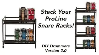 Stack your snare racks! How to save room with double tall racks! #proline #spazapproved