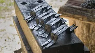 Forging simple rustic handles / drawer pulls