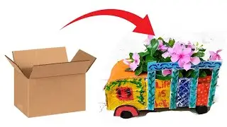 Attractive Decoration Truck Craft || Cardboard Craft || @Crafty_Aman_ 