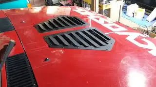 Supercharged Nissan Pathfinder Pickup Build Update 5/10/2023:  Rohde Fab Hood Vents