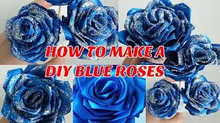 HOW TO MAKE DIY ROSES 🌹💙 #diy #diycrafts #diyideas #diy #diycraft 