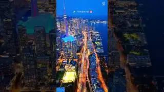 Toronto Drone View 2025 | Stunning Skyline at Night. #toronto #travel
