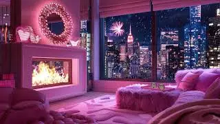 Cozy Love Music 🌹 Fireplace Glow for Relaxation & Sleep 💖 24/7 Romantic Valentine Ambience