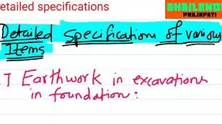 (LEC-10)ECV/DETAILED SPECIFICATIONS/Earth work in excavations in foundation/हिंदी में