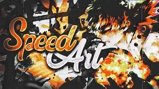 Speed Art ANIME - fa&ccedil;o banner/ flyer/logo/concept | bY tsuvi 💛