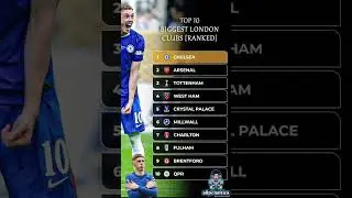 TOP 10 LONDON CLUBS#bestplayer #football #soccer #epl @ALLPENALTIES
