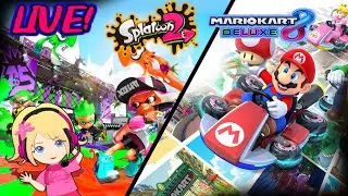 Splatoon 2 / Mario Kart 8 Deluxe LIVE | Playing with all Viewers