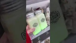 Today&rsquo;s thrift store find! Vintage custard uranium glass shakers from the 1930s. $13 for both.