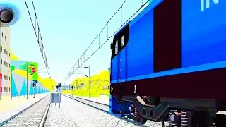RED GOODS TRAIN BY CONNECTING DOUBLE ENGINE TO WAG12 |train simulator #train #youtube #indianrailway