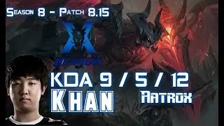 KZ Khan AATROX vs CAMILLE Top - Patch 8.15 KR Ranked