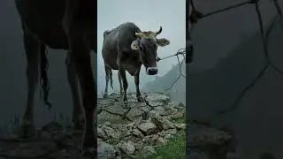 sapi muda ini hampir jatuh