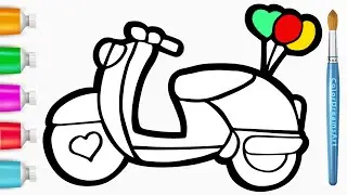 How to Draw a Motorbike | Step by Step Drawing Tutorial