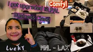 MNL-LAX How I got upgraded to Business Class by Philippine Airlines! Full Biz Class experience. 🤩