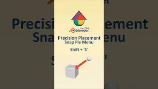 Precision Placement with Snap Pie Menu - Shift + 'S' #blender #tutorial #beginner #b3d #shorts