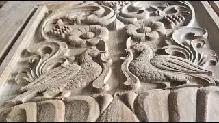 Finishing of wooden cnc design door