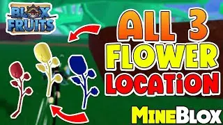 Как получить гонку V2 в Blox Fruits: все локации Flower 3 (красный, синий, жёлтый)