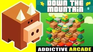 Down the Mountain : Simple, Challenging and Addictive Arcade Game (ios Gameplay)