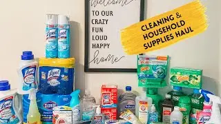 Looking for Lysol during Covid-19//Cleaning & Household Supplies Haul for Family of 6
