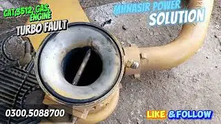 CAT 3512GAS engine turbo fault check maintenance.#industrial #generator #mhnasir #electrical