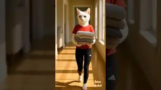 القط بسبس عمل مقلب فى ماما بوسي وحلق شعرها #مياو #cat #ai