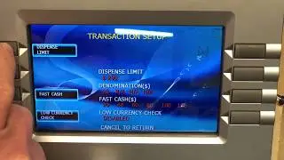 How to Set/Change the Dispense Limit on a GenMega ATM