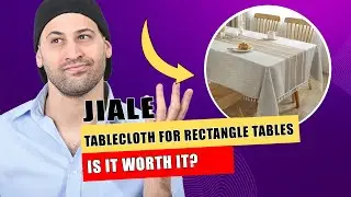 JIALE Tablecloths for Rectangle Tables Cotton Linen Waterproof Wrinkle Free 55