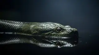 Relaxing Walk in the Amazon: Anaconda Gliding | Quiet Water Edge (4K No Music)