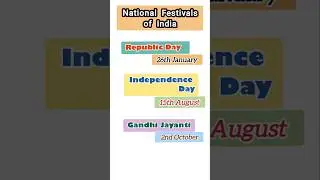 National festivals of India l kids learningl#educational
