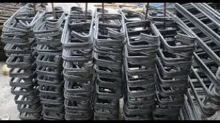 How to Make Stirrups Iron Rings of Columns beam And Triangular beam Working process  Construction