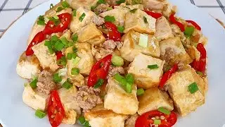 Stir-fried tofu with minced pork, Easy to make and delicious, Must try | Cooking Show