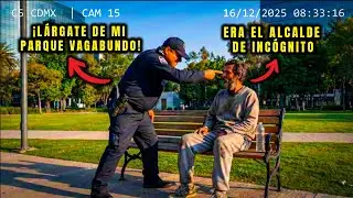Policía Expulsa a Vagabundo del Parque — Era el Alcalde de Incógnito