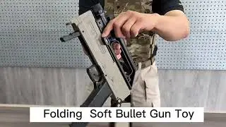 FMG9 Folding Soft Bullet Toy Gun Unboxing & Review 2023 - Folding Submachine Gun