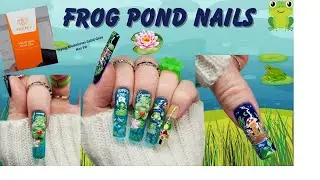 Frog Pond Nails 🐸 | Trying @modelonesofficial Solid Nail Glue Gel (NOT PR) | Reverse Stamping