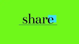 Green Screen SHARE Button Animation Cute | Free To Use TOP Green Screen Button
