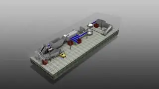 Vegetable washing line / Vegetable processing line / Ligne de lavage pour l&eacute;gumes (Layout 4)