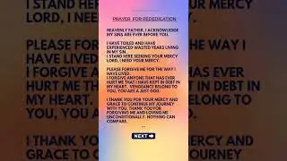 REDEDICATION & ACCEPTANCE PRAYER #jesus #god #love #faith #shorts #repentance #prayer #yt #share