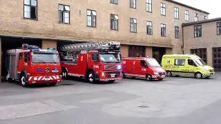 stor del af gentoftes vognpark opstillet ved arrengement