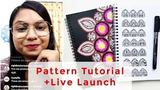 Detailed Pattern Tutorial || Live Launch Of Mandala Gridbook