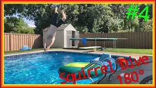 Can I do a FRONT FLIP + DIVE, that's 1 and half rotations!?!?!  |  New Pool Tricks in the Backyard!