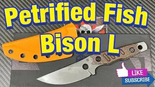 Petrified Fish Bison L Fixed Blade with DIY extras !  You choose the scales and carry options ! 