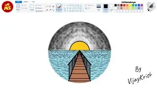 How to Draw Simple Scenery in MS Paint | Easy Step-by-Step Tutorial