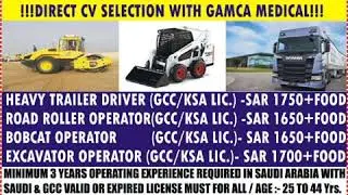 Bobcat operator jobs in Saudi Arabia