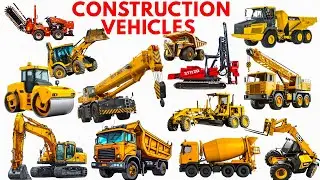 Construction Vehicles for Kids | Learn with Pictures and Sounds | Educational Video for KIDS