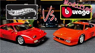 Ferrari 348tb 1/18 Hot Wheels Elite vs. modified Bburago