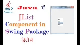 JList Component Class of swing package in java (हिंदी में)