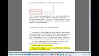 Исправление ошибки VLC VLSub с кодом 401 &laquo;Неавторизованный&raquo; (200)