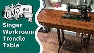 Singer Workroom Treadle Table & 15K80 from 1945